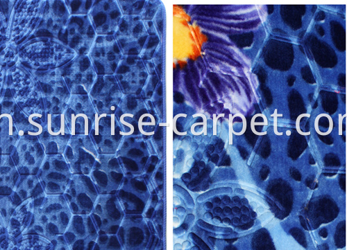 embossing with flower design carpet